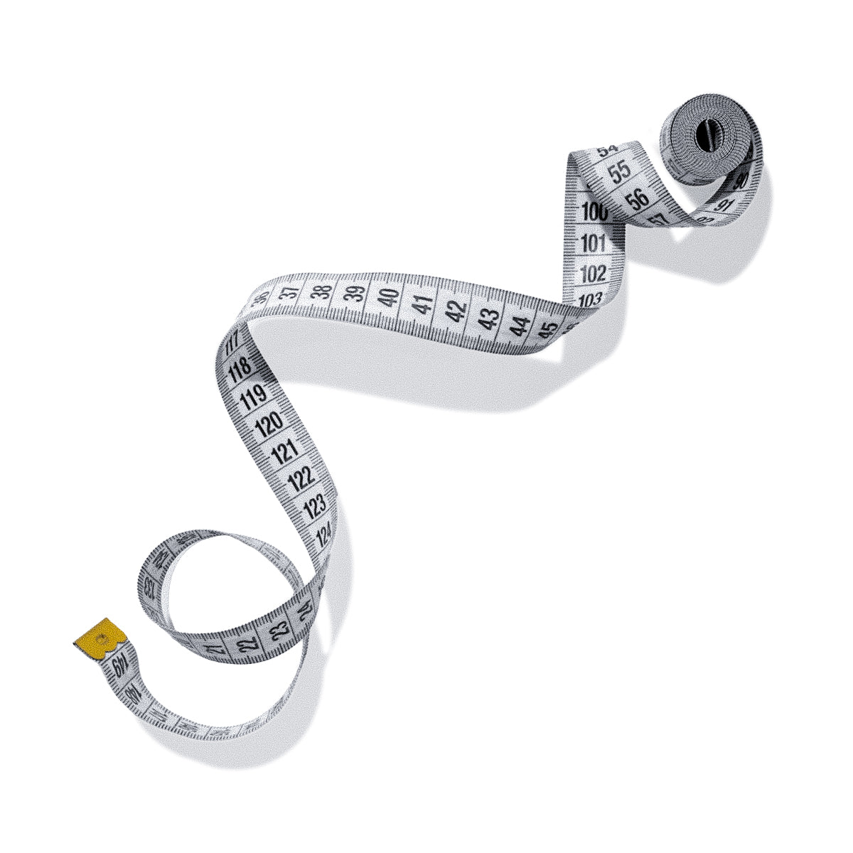 Loose tape measure laid flat