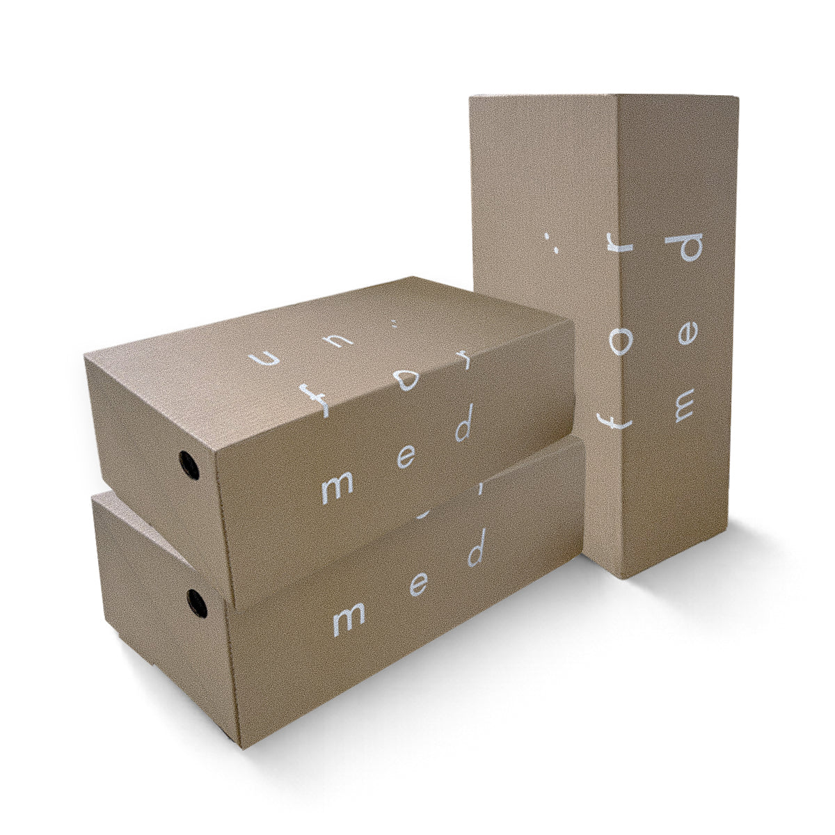 UNFORMED kraft shoe boxes